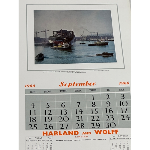 423D - A 1966 Harland & Wolff calendar.