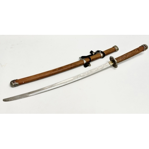 423H - A Samurai style sword. 92cm