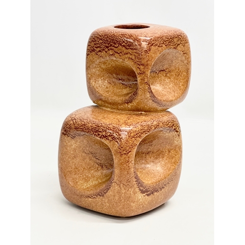 16 - Roberto Rigon. A 1970’s Italian abstract cube vase designed by Roberto Rigon for Bertoncello Screzia... 