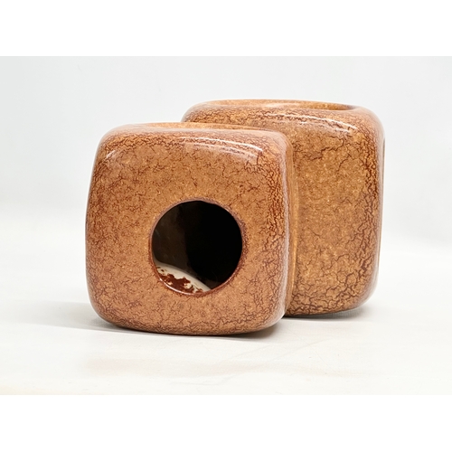 16 - Roberto Rigon. A 1970’s Italian abstract cube vase designed by Roberto Rigon for Bertoncello Screzia... 