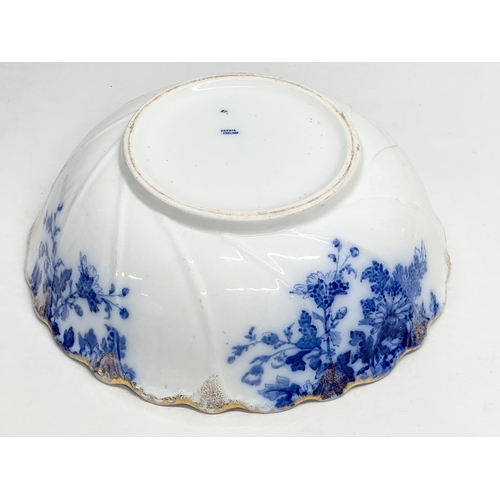 184 - A large Late 19th Century Ridgway ‘Saskia’ Flow Blue wash bowl. Circa 1890-1900. 40x13.5cm