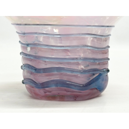 94 - A Late 20th Century Mdina trailed glass bowl. 16x9.5cm