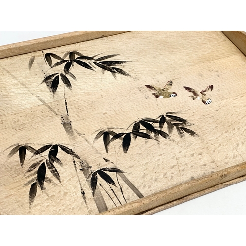 96 - An Early 20th Century Japanese style oak serving tray. 1930’s. 46x32cm