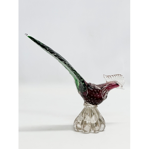 98 - A Venetian Murano Glass rooster. 30x25cm