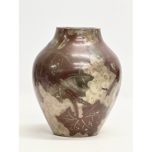 15 - Paul Haustein. An Early 20th Century German silver plate and copper ‘Dinanderie’ vase designed by Pa... 