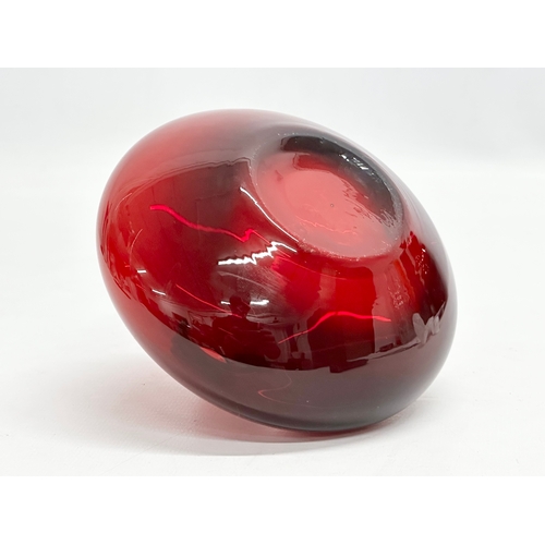 100 - Johanna Jelinek. A Swedish ruby glass bud vase designed by Johanna Jelinek for IKEA. 13x10cm