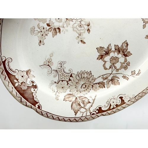 76 - 1st Period Belleek. A 19th Century Irish ‘Japanese Blossom’ meat platter by Belleek Pottery. 1st Per... 