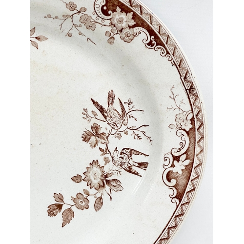 77 - 1st Period Belleek. A 19th Century Irish ‘Japanese Blossom’ meat platter by Belleek Pottery. 1st Per... 