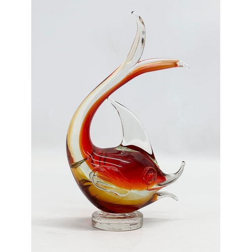 143 - A Venetian Murano Glass fish. 13x22cm