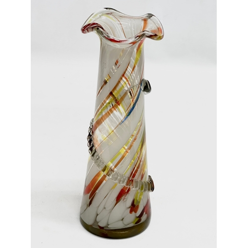 145 - A Mid 20th Century USSR multicoloured glass vase. By Kauno Aleksoto Stiklas. 25cm