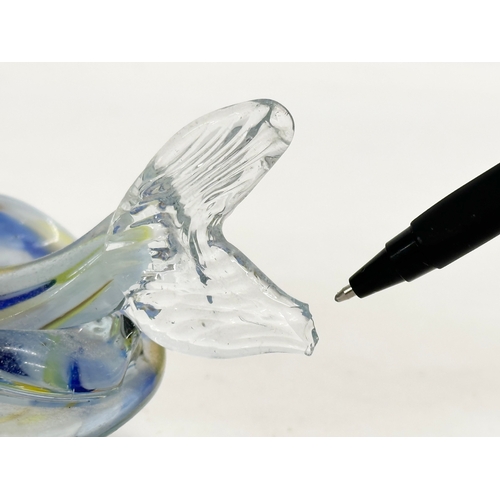 150 - A Mid 20th Century hand blown glass ashtray/vase, in the form of a fish. Murano style. 17x10x26cm