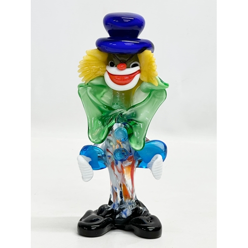 437 - A Mid 20th Century Venetian Murano Glass clown. 21cm