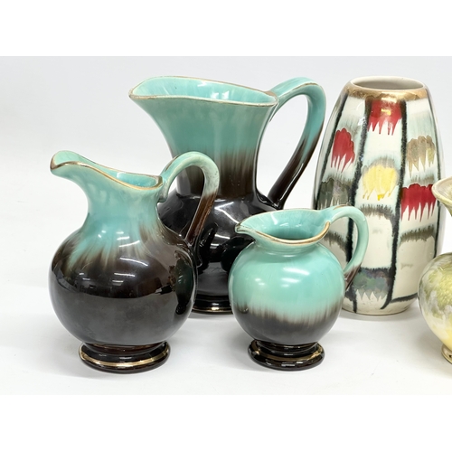 219 - A collection of West German and German Mid Century pottery.