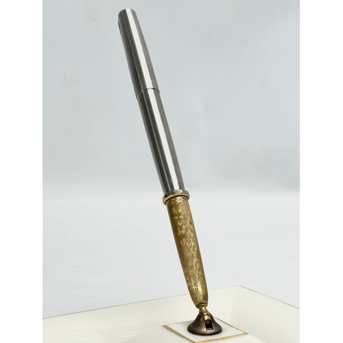 426 - A custom made Lenox pottery pen holder. Made for Sheaffer's. 15x15cm