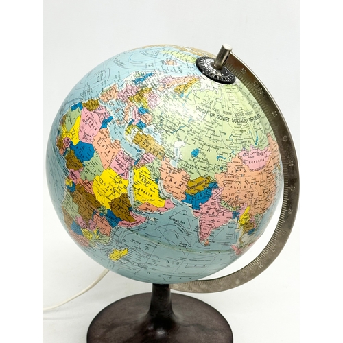 222 - A Danish Mid Century light up globe by Scan-globe. 36cm