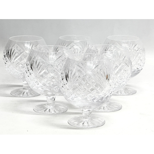 442 - A Tyrone Crystal ‘Slieve Donard’ decanter and 6 matching brandy glasses. 29cm. 9x11.5cm