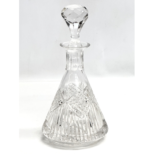 442 - A Tyrone Crystal ‘Slieve Donard’ decanter and 6 matching brandy glasses. 29cm. 9x11.5cm