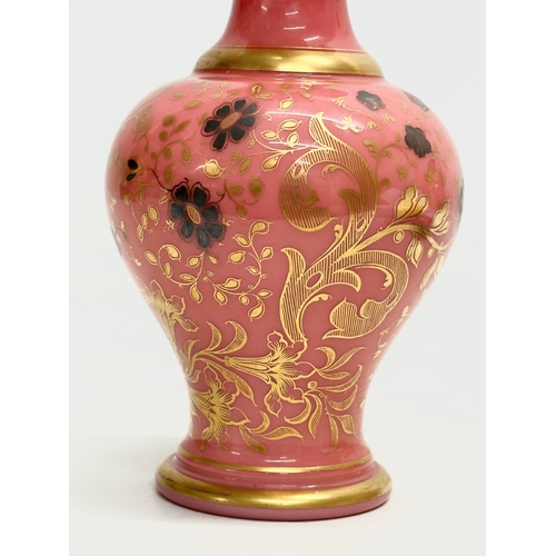 57 - Thomas Webb. A Late 19th Century Pleach Blow glass vase. 10x18cm