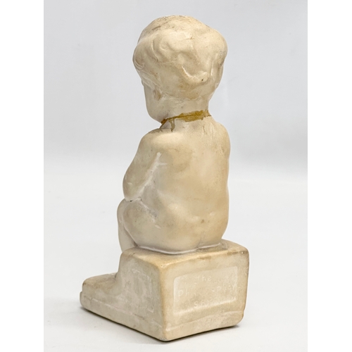 40 - Sophia Rosamund Praeger MBE HRHA MA (1867-1954) “The Philosopher” sculpture. 9x7x19cm