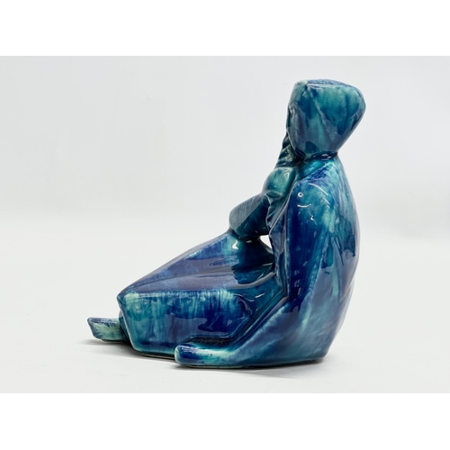 42 - Bodo Mans. A West German glazed statue designed by Bodo Mans for Bay Keramik. 15x15cm