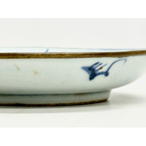 44 - Tek Sing Cargo. An Early 19th Century Chinese pewter rimmed bowl. Circa 1822.  18x3.5cm.