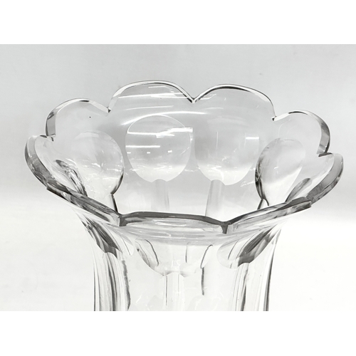 109 - A Mid 19th Century Early Victorian glass celery vase, with scalloped rim. Circa 1850-1860. 16.5x26cm... 