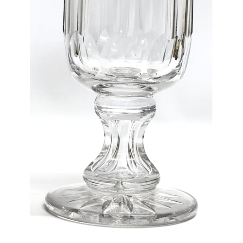 109 - A Mid 19th Century Early Victorian glass celery vase, with scalloped rim. Circa 1850-1860. 16.5x26cm... 