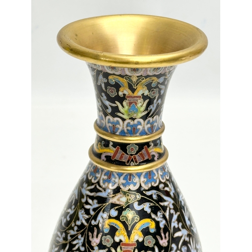 54 - A Mid 20th Century Chinese enamelled vase. 21cm.