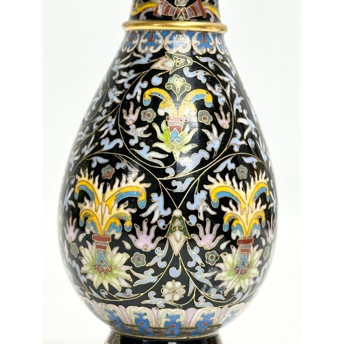 54 - A Mid 20th Century Chinese enamelled vase. 21cm.