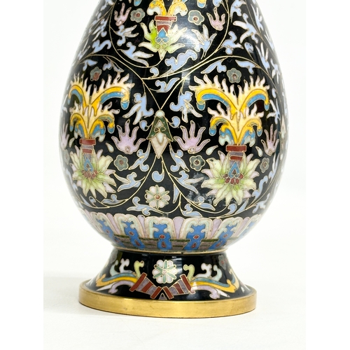 54 - A Mid 20th Century Chinese enamelled vase. 21cm.