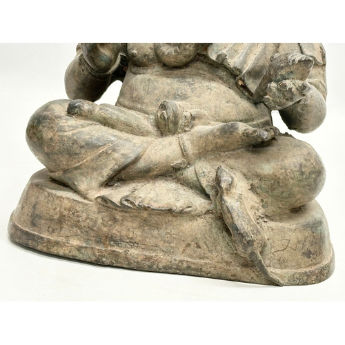 84 - A large 19th Century bronze Ganesha statue. 22x18x31cm.