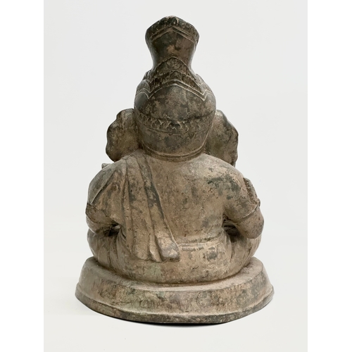 84 - A large 19th Century bronze Ganesha statue. 22x18x31cm.