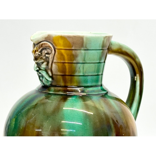 158 - A Late 19th Century Wedgwood Majolica ‘Doric’ jug. 13x19cm.