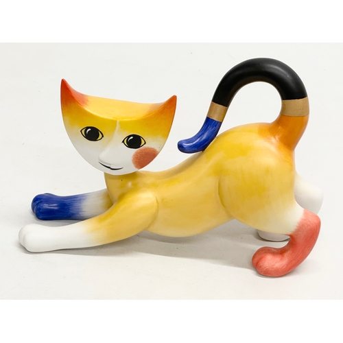 415 - Rosina Wachtmeister. A Goebel Pottery cat by Rosina Wachtmeister. Fedro. 22x15cm.