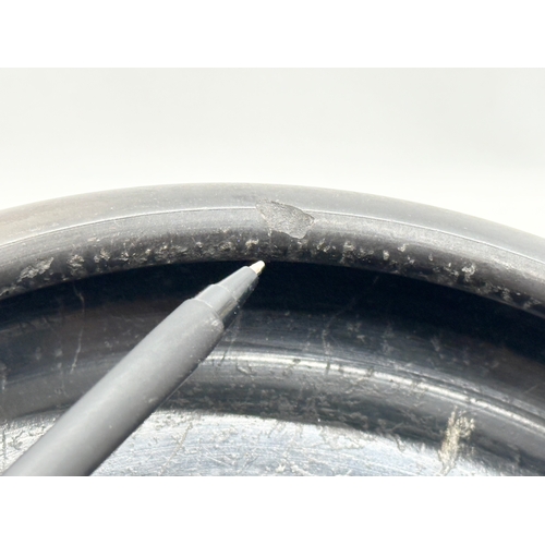 117 - A 19th Century Japanese black basalt bowl. Meiji Period (1868-1912). 25x8cm.