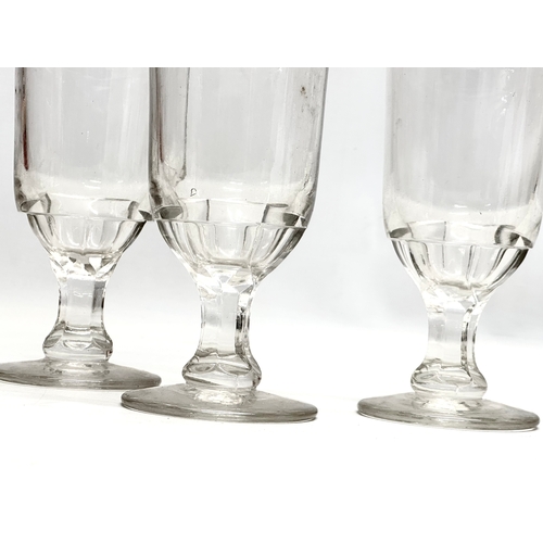 209 - 6 large Late 19th Century Victorian glass rummers. A set of 3, a pair and a single. 16cm.