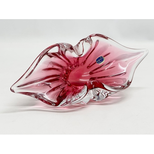 235 - Josef Hospodka. A 1960’s Bohemia Glass bowl designed by Josef Hospodka 27x11x8cm. A Chribska Glasswo... 