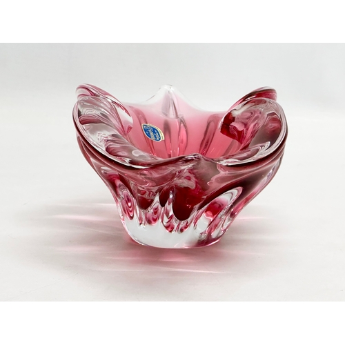 235 - Josef Hospodka. A 1960’s Bohemia Glass bowl designed by Josef Hospodka 27x11x8cm. A Chribska Glasswo... 