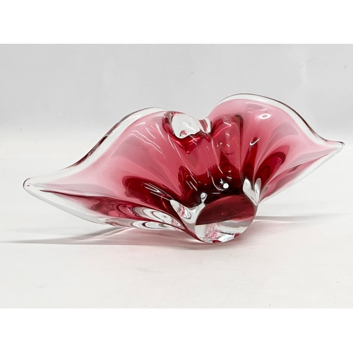 235 - Josef Hospodka. A 1960’s Bohemia Glass bowl designed by Josef Hospodka 27x11x8cm. A Chribska Glasswo... 