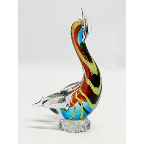 236 - A Murano style glass duck. 23cm.