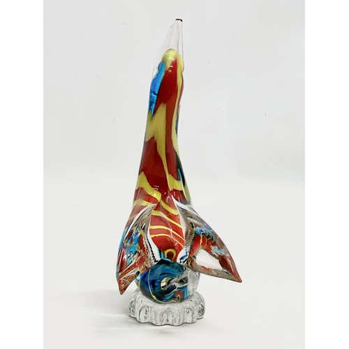 236 - A Murano style glass duck. 23cm.