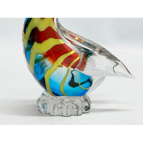 236 - A Murano style glass duck. 23cm.