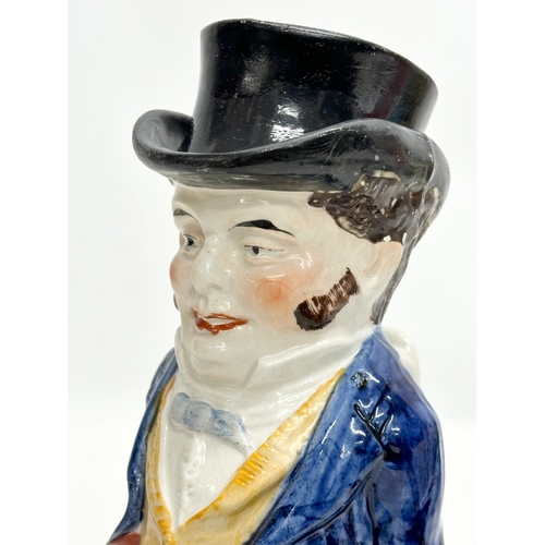 254 - A Late 19th Century Staffordshire Pottery ‘John Bull’ toby jug. 24cm.