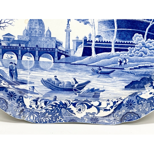 257 - A Late 19th Century Copeland Late Spode blue and white meat platter. Circa 1891-1900. 52x40cm.