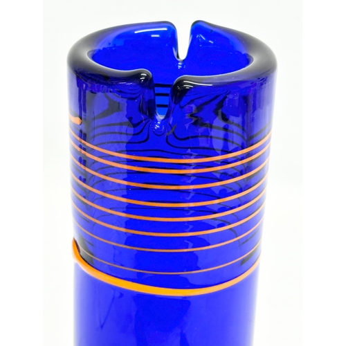 178 - Radek Kolbábek. A 20th Century cobalt blue glass vase, designed by Radek Kolbábek for Beranek. Signe... 