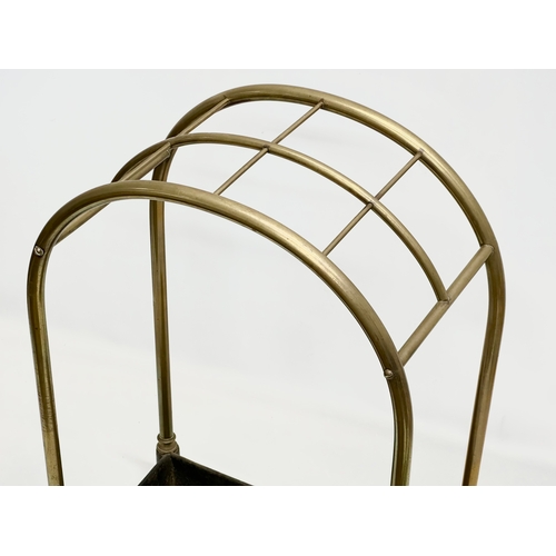 127 - A Late Victorian brass and cast iron umbrella stand/stickstand. 39x23x58cm