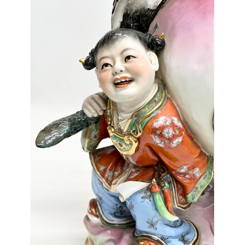 267 - A large good quality Chinese Early Republic Period porcelain Shou Lao statue. 40x45cm.