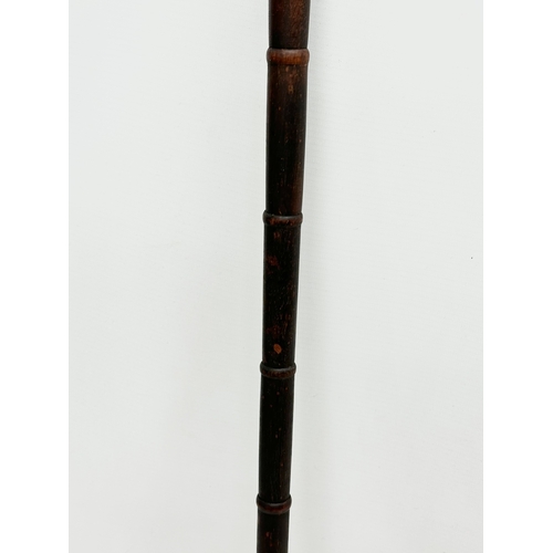 128 - A good quality 19th Century Victorian, brass mounted walking stick. 83.5cm.