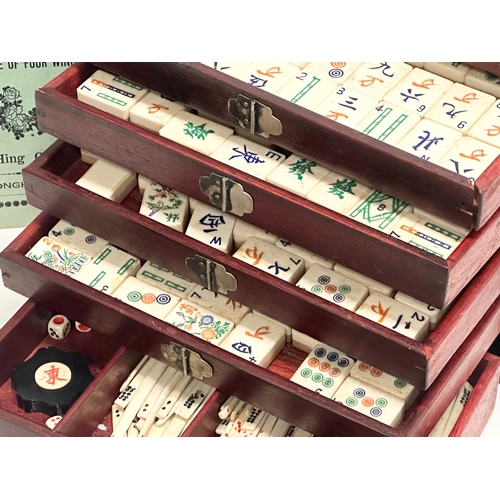 50 - Mahjong Set. An Early 20th Century Chinese ‘Game of Four Winds’ in chest. Wing Hing Cheong. With Dir... 