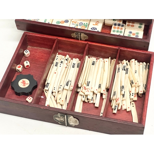 50 - Mahjong Set. An Early 20th Century Chinese ‘Game of Four Winds’ in chest. Wing Hing Cheong. With Dir... 